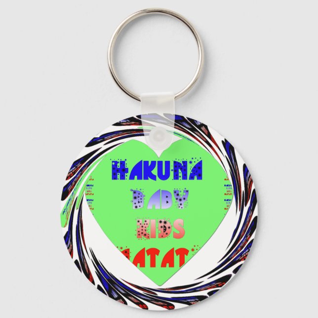 Create Your Own Luminous Hearts Baby Kid Design Keychain (Front)