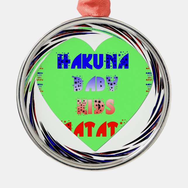 Create Your Own Luminous Hearts Baby Kid Design Metal Ornament (Front)