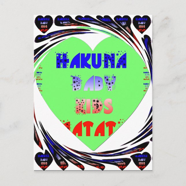 Create Your Own Luminous Hearts Baby Kid Design Postcard (Front)