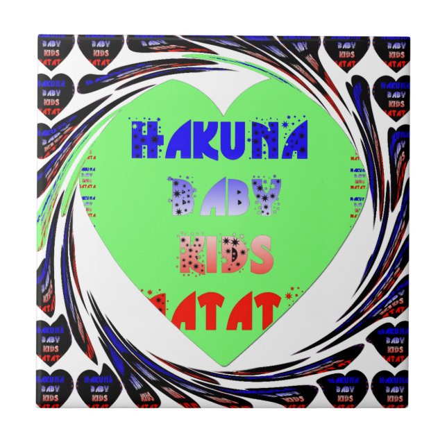 Create Your Own Luminous Hearts Baby Kid Design Tile (Front)