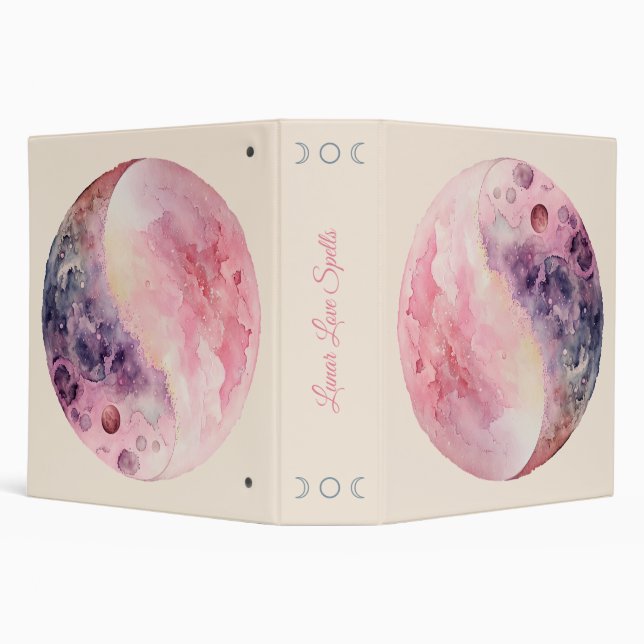 Create Your Own Lunar Love Magic Pink Moon Binder (Background)