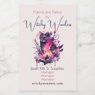 Create Your Own Magic Black Cat Apothecary Food Label