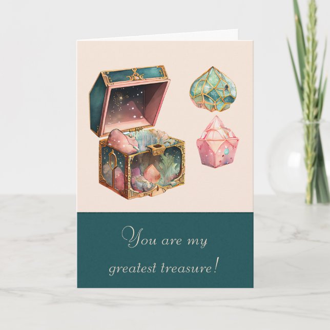 Create Your Own Magic Box & Crystals Holiday Card (Front)