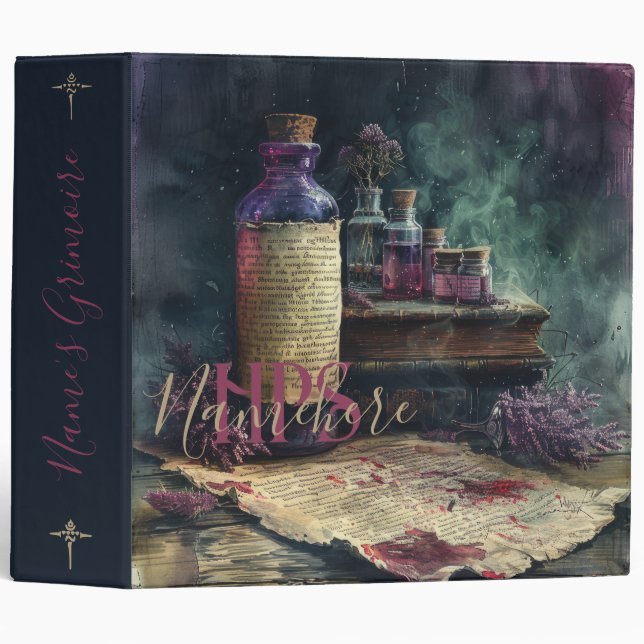 Create Your Own Magic Elixir Bottles Apothecary Binder (Front/Spine)