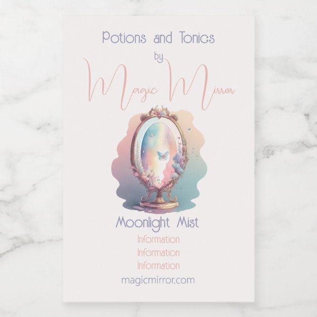 Create Your Own Magic Mirror Wine Label (Single Label)