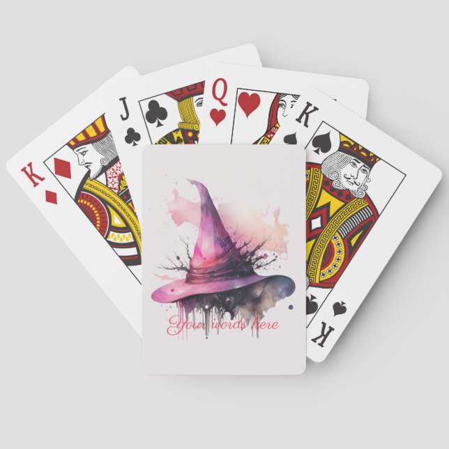 Create Your Own Magic Witch Hat Playing Cards (Back)