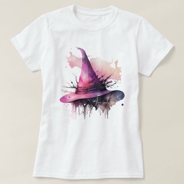 Create Your Own Magic Witch Hat T-Shirt (Design Front)