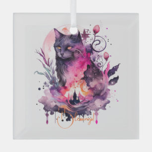 Create Your Own Magical Black Cat Glass Ornament