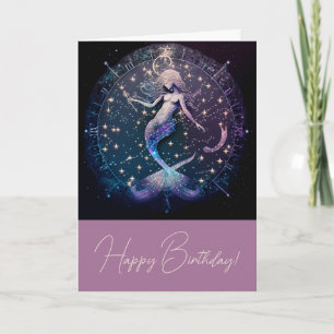 Create Your Own Magical Celestial Mermaid Paradise Holiday Card