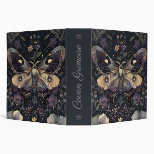 Create Your Own Magical Golden Purple Moth Floral Binder