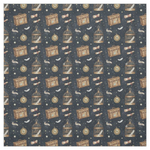 Create Your Own Magical Journey Suitcases Owls Fabric