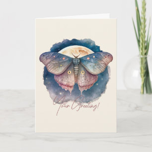Create Your Own Magical Moon Moth Holiday Card
