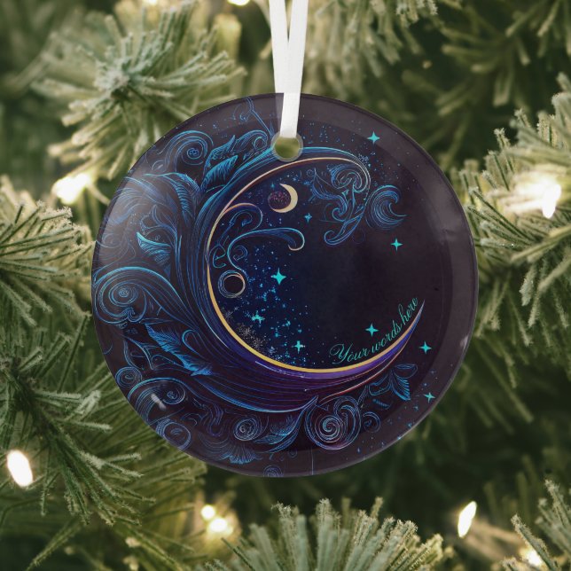 Create Your Own Magical Moon Waves Glass Ornament (Insitu)