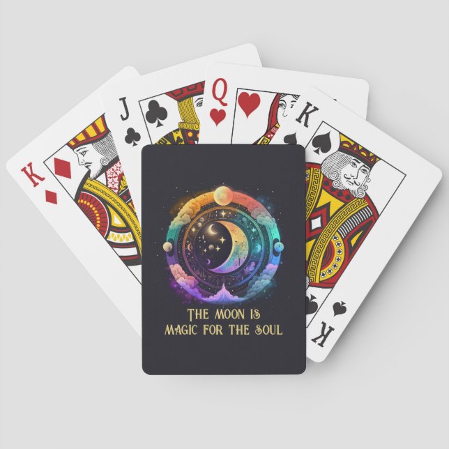 Create Your Own Magical Rainbow Moons Playing Cards (Back)