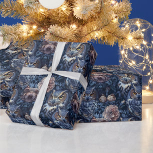 Create Your Own Magical Ranunculus Snow Owls Wrapping Paper