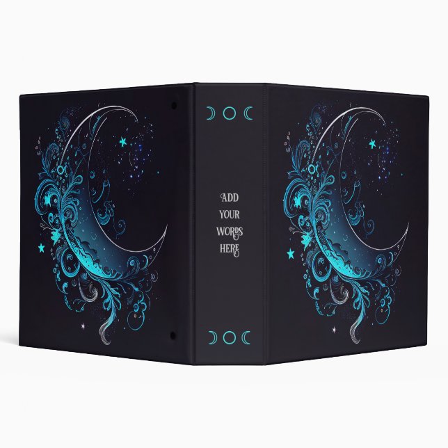 Create Your Own Magical Silver & Blue Moon Binder (Background)