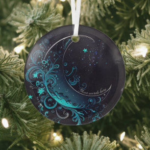 Create Your Own Magical Silver & Blue Moon Glass Ornament