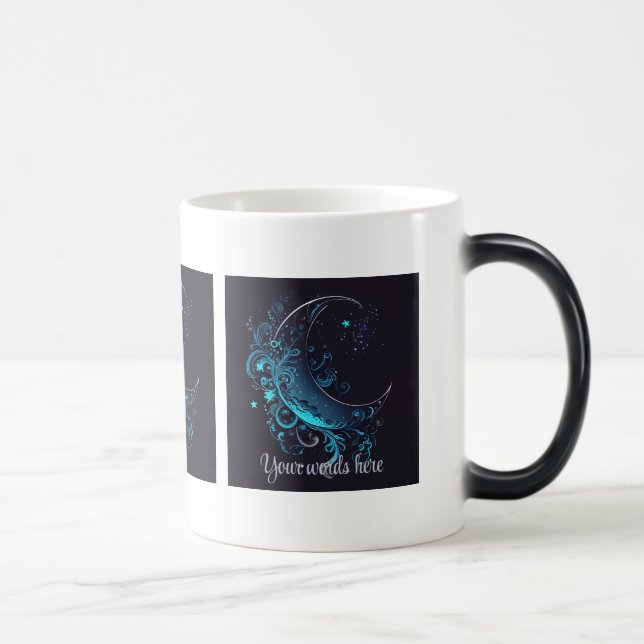 Create Your Own Magical Silver & Blue Moon Magic Mug (Right)