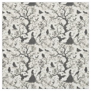Create Your Own Magical Wiitch Forest Ivory Toile Fabric