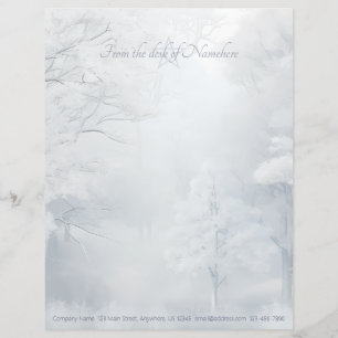 Create Your Own Magical Winter Yule Forest Letterhead