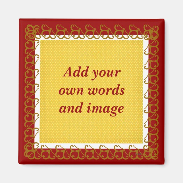 Create Your Own Magnet (cranberry) (Front)