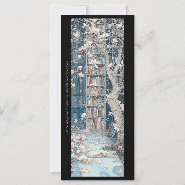 Create Your Own Magnolia Library Bookmark Card (Front)