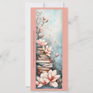 Create Your Own Magnolias Book Stack Bookmark Card