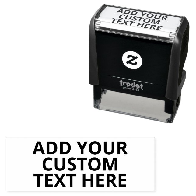 Create Your Own - Make It Yours Custom Text Self-inking Stamp (In Situ)