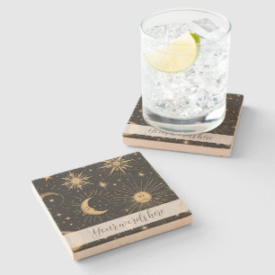 Create Your Own Man in Moon Celestial Stone Coaster