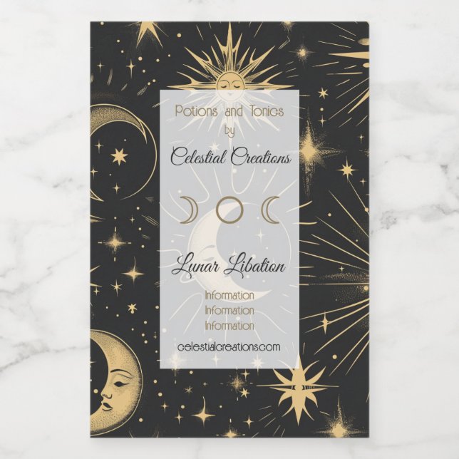 Create Your Own Man in Moon Celestial Wine Label (Single Label)