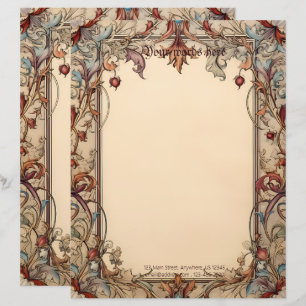 Create Your Own Manuscript Style Medieval Floral Letterhead