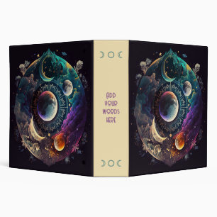 Create Your Own Many Mystical Cloudy Moons Binder