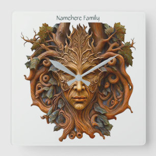 Create Your Own Maple Dryad Square Wall Clock