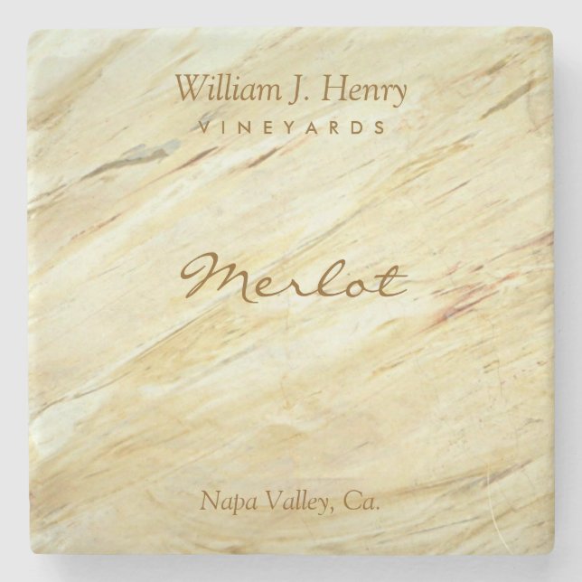 Create Your Own Marble Stone Wine Coasters (Front)