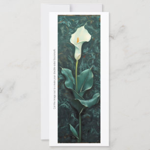 Create Your Own Marbled Calla Lily Bookmark Card