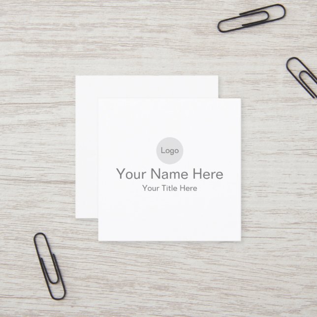 create your own matte 2.5" x 2.5" square business card (Front/Back In Situ)
