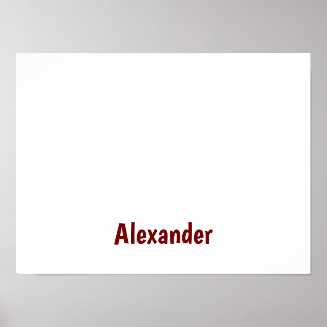 Create Your Own Matte Value Paper Poster (Front)