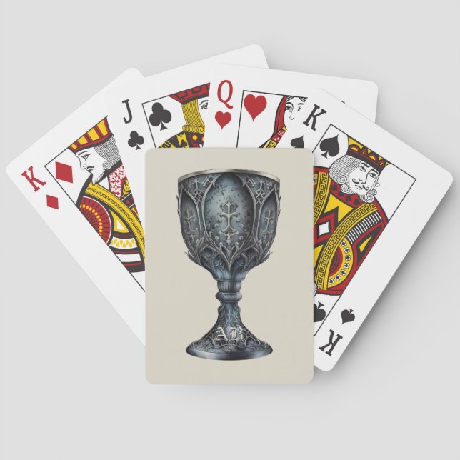 Create Your Own Medieval Gothic Chalice Playing Cards (Back)