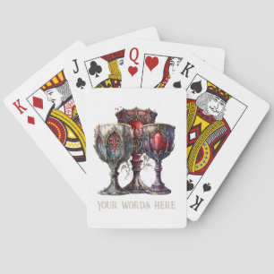 Create Your Own Medieval Gothic Chalices Playing Cards