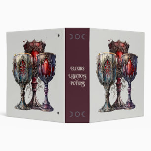 Create Your Own Medieval Red Gothic Chalices Binder
