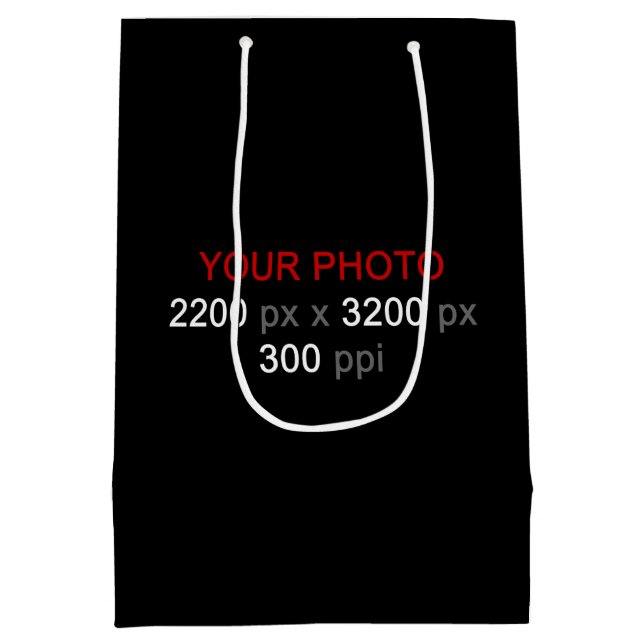 Create Your Own Medium Photo Gift Bag (Back)