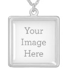 Create Your Own Medium Silver Plated Necklace