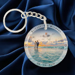 Create Your Own Memorable Newly Weds Wedding Photo Keychain<br><div class="desc">Elegant wedding photo keepsake</div>