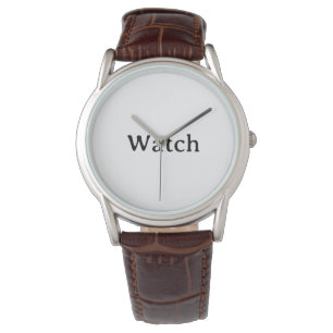 Create Your Own Men's Classic Brown Leather Strap Watch