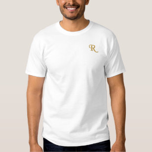 Create Your Own Mens Custom Personalized Monogram Embroidered T-Shirt