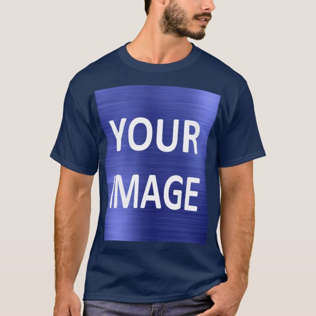 Create your own mens navy blue T-Shirt (Front)