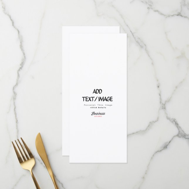 Create Your Own Menu Card (Front/Back In Situ)