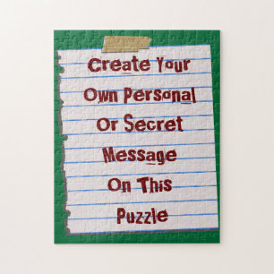 Create Your Own Message Puzzle
