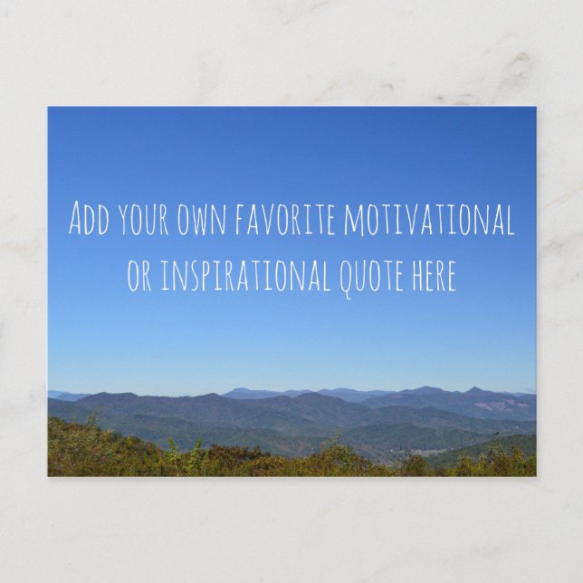 Create Your Own Message Scenic Mountain Horizon Postcard (Front)