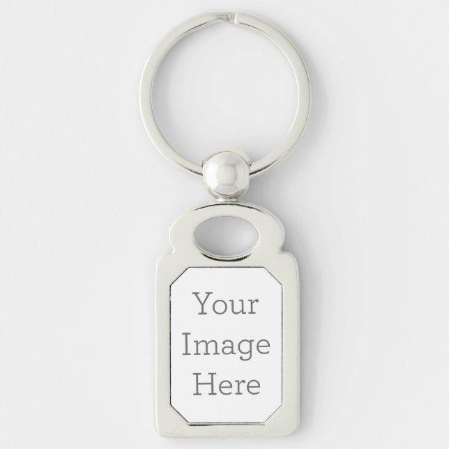 Rectangle Metal Keychain (Front)